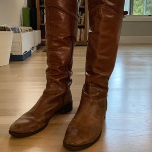 Brown Leather Tall Boots